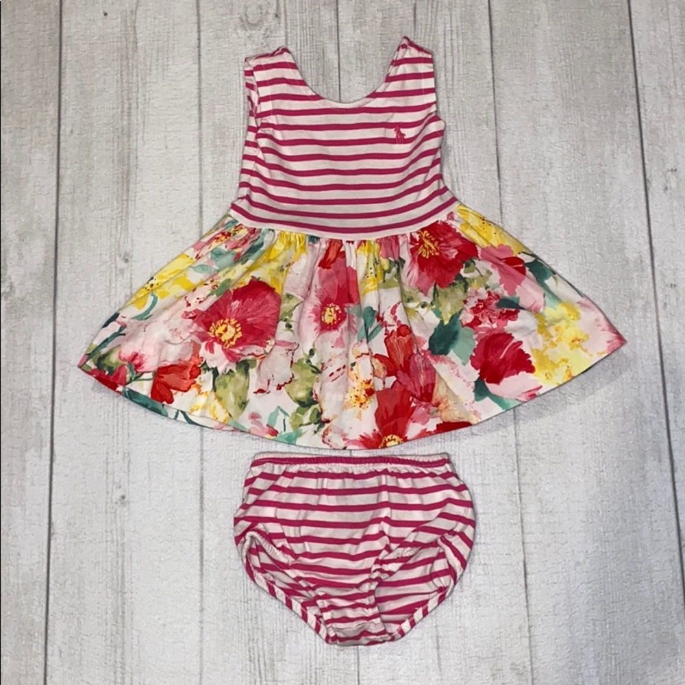 Ralph Lauren Dress & Diaper Cover, 6 Months